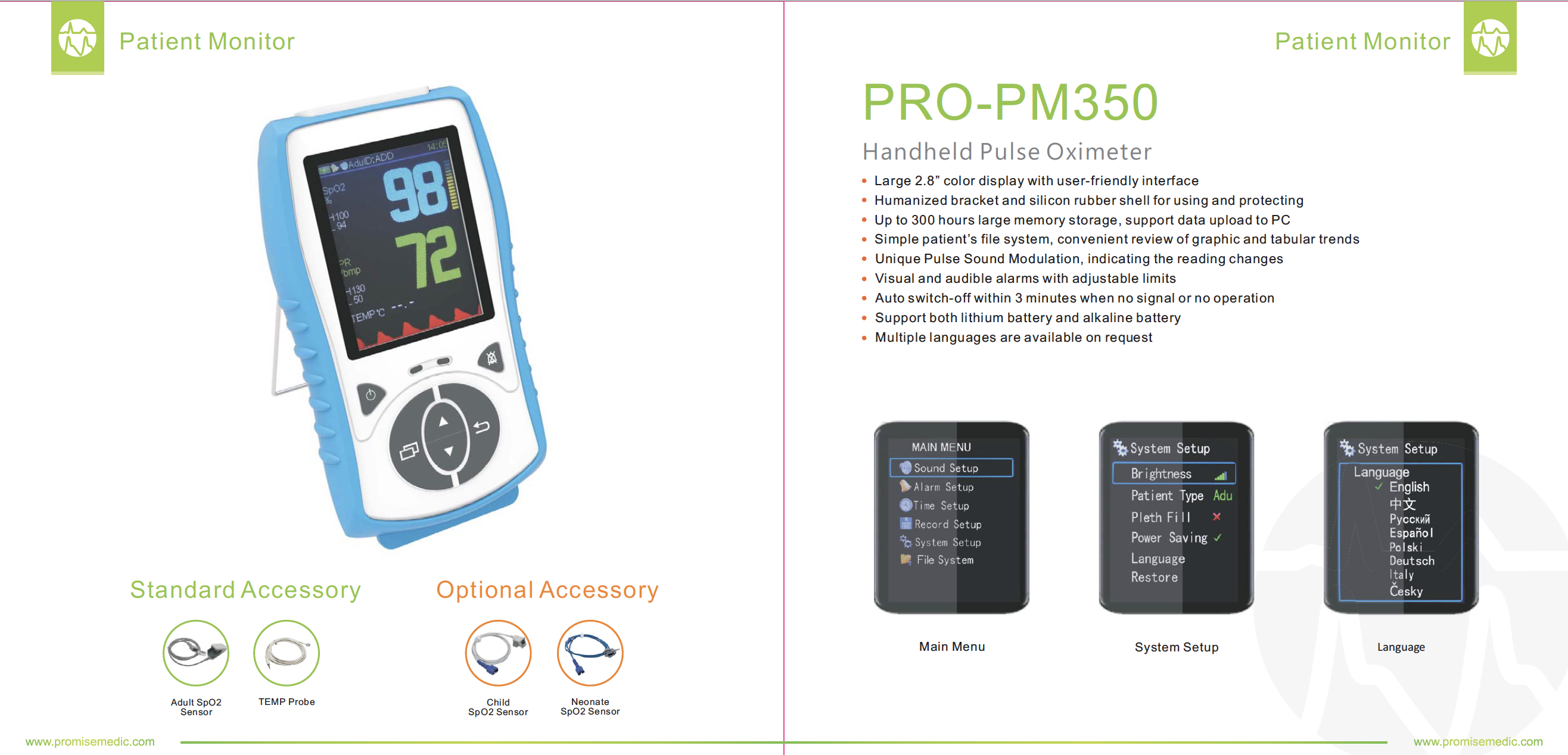 Prohise Medical - PM350 Pulse Oximeter